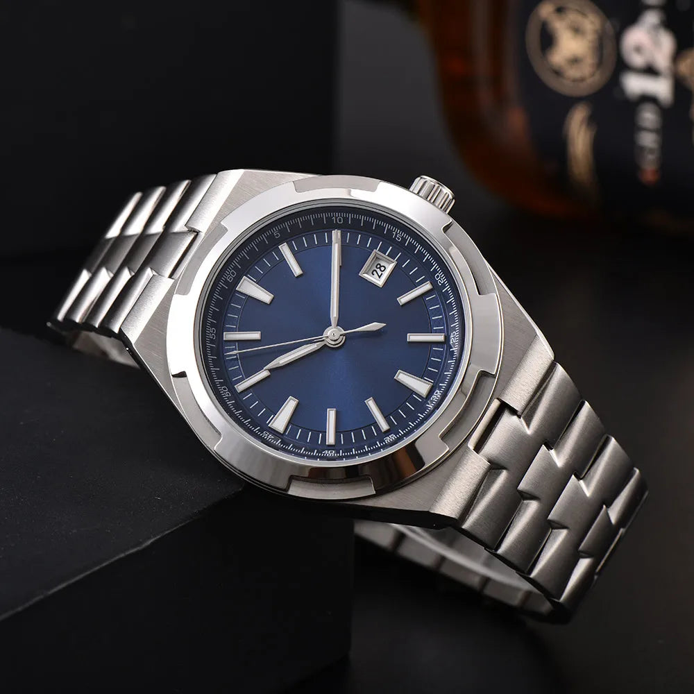 Men's 41mm NH35 watch with fully automatic movement, sapphire crystal, night light, waterproof, casual business watch