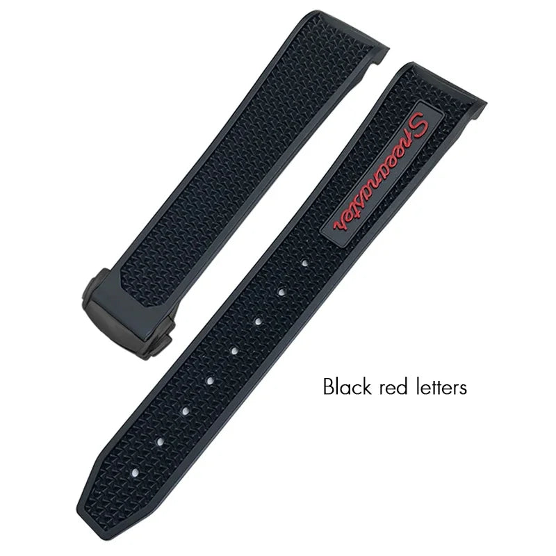 Bracelet de montre souple en caoutchouc et Silicone, 19mm 21mm 20mm, adapté à Omega Speedmaster 326, Seamaster 300, outils de Sport noirs