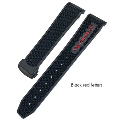 Bracelet de montre souple en caoutchouc et Silicone, 19mm 21mm 20mm, adapté à Omega Speedmaster 326, Seamaster 300, outils de Sport noirs