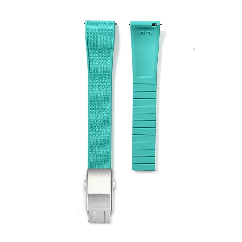 Bracelet montre Racing / Aviateur en caoutchouc Premium - Rapide, Boucle Déployante - A Découper