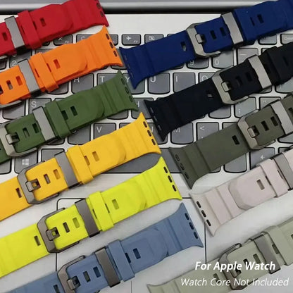 Cinturino in morbido silicone per Apple Watch Ultra 2 10 9 8 7 6 SE 5 4 per iWatch 38 40 41mm 42mm 44mm 45mm 46mm 49mm