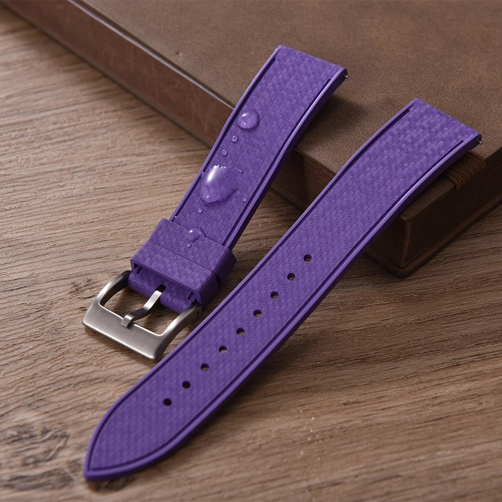 JUELONG Premium FKM Rubber Watch Strap 20mm 22mm Quick Release Watch Bands Soft Waterproof Diving Bracelet for Mosaic
