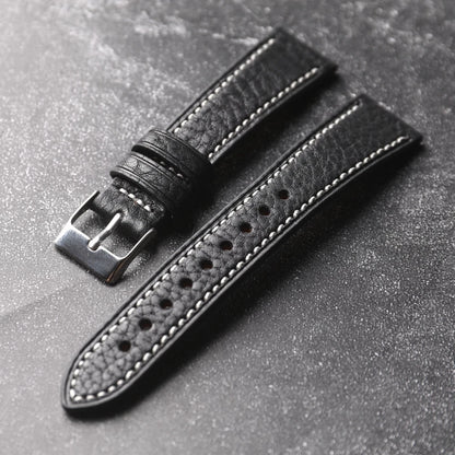 Bracciale in pelle di vacchetta fatto a mano, 18 19 20 21 22MM, cinturino morbido in vera pelle a sgancio rapido da uomo, stile vintage, vera pelle italiana