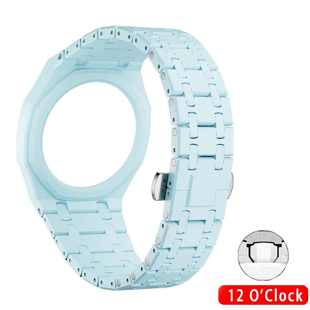 Ceramic case and bracelet for Swatch X AP Royal Pop, integrated modification accessories to transform a pocket watch into a wristwatch