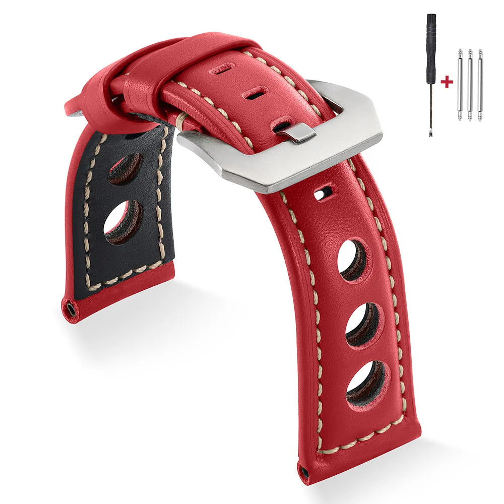 Bracelet de montre Vintage en cuir de vache, 20mm 22mm 24mm 26mm, bracelet de montre en cuir véritable pour femmes et hommes, ceinture avec boucle ardillon
