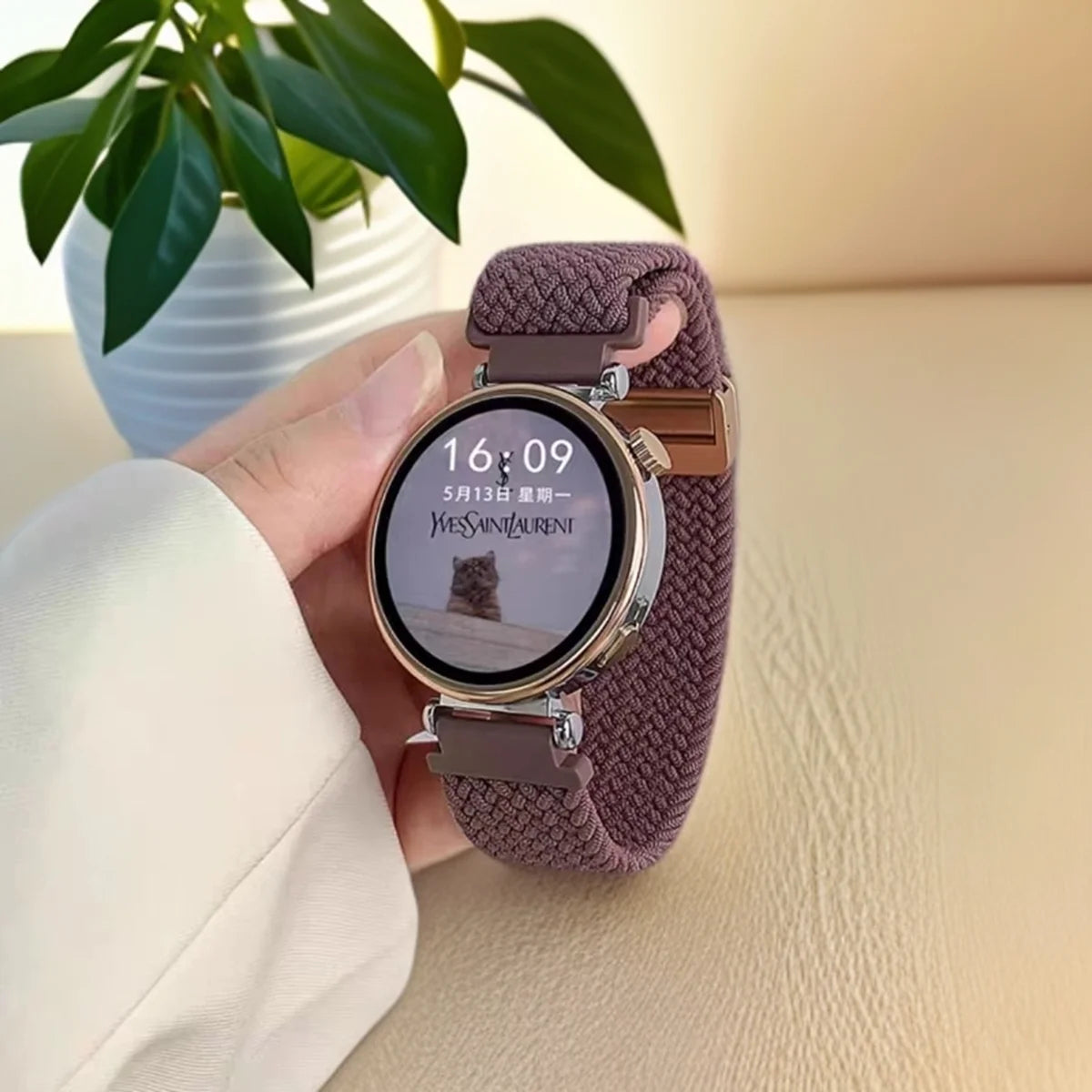 Cinturino elastico intrecciato da 18/20/22mm per Huawei Watch GT6 5 4 3, bracciale magnetico da donna e uomo per Garmin/Samsung