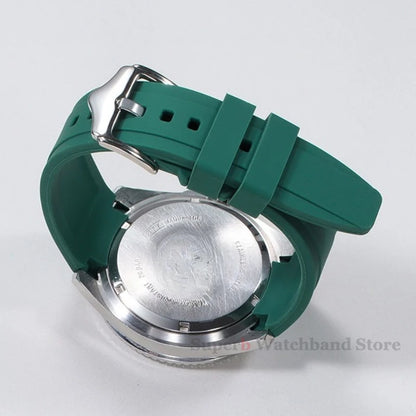 Bracelet de montre en Silicone à extrémité incurvée pour Rolex 20mm 22mm, Bracelet en caoutchouc de haute qualité pour Bracelet Omega, étanche