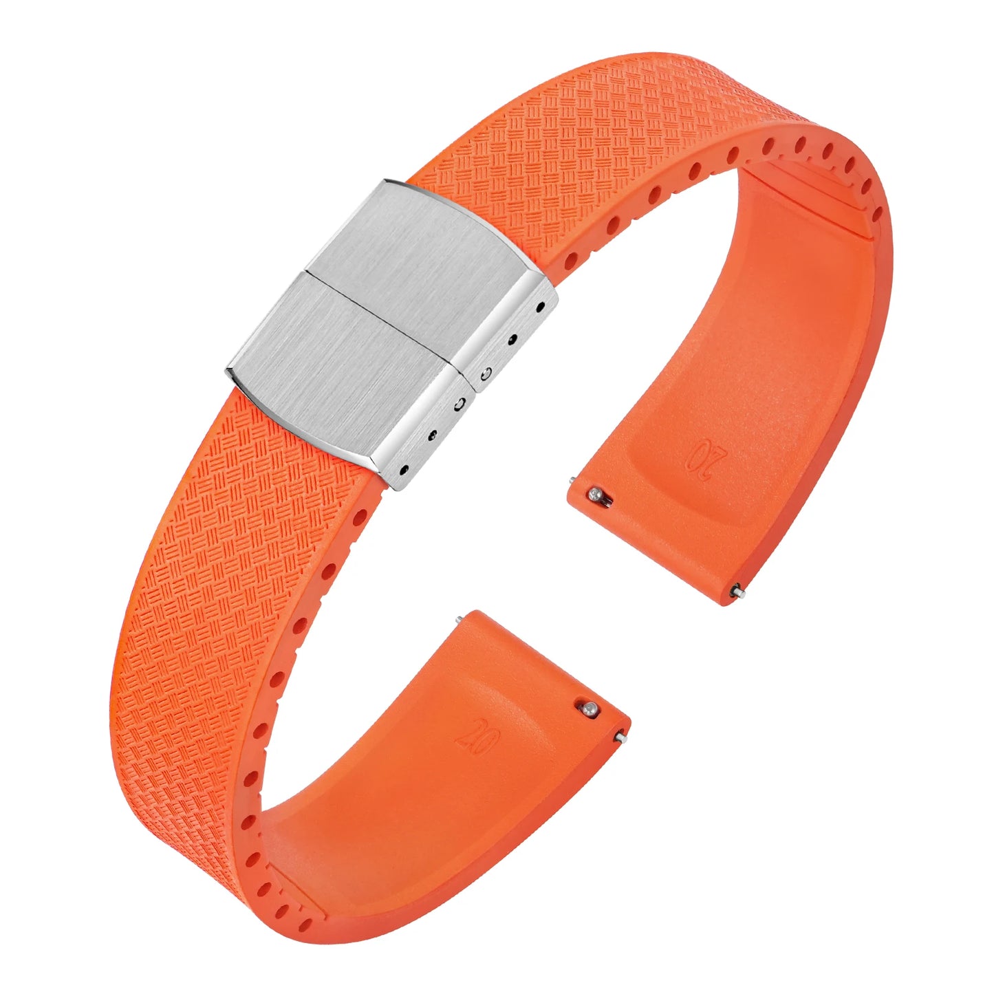 Nouveau Bracelet de montre CTS FKM Bracelet en caoutchouc fluoré 18 19 20 22 21mm fermoir pliant à dégagement rapide coupe sur la taille Bracelet de remplacement réglable