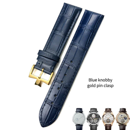 Bracelet de montre en cuir véritable de vache, 19mm, 20mm, 21mm, 22mm, adapté pour Vacheron Constantin, bracelet de montre en cuir de veau crocodile, noir et marron