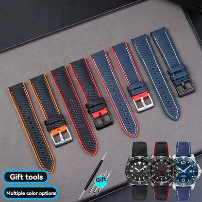 Per Mido timoniere comandante cittadino blu angelo serie cinturino orologio impermeabile in Nylon gomma cinturino orologio da 19mm 20mm 22mm 23mm