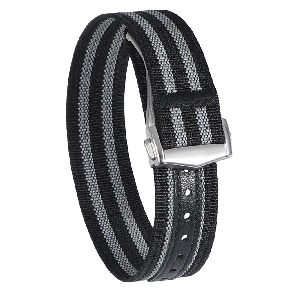 Canvas and Nylon Watch Strap, 20mm 22mm, for Omega X Swatch MoonSwatch, for Seiko, for Men and Women, Sport, Waterproof, Folding Buckle