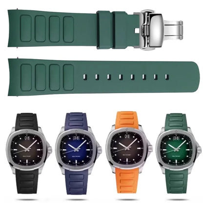 Mido美度表Multifort TV系列M049.526专用防水橡胶表带，22mm，M049弧形接口，硅胶手表配件