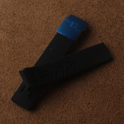 Cinturino per orologio Tissot Trace 048, in gomma e silicone, 20 mm, accessori per orologi, chiusura pieghevole, deployante, chiusura argentata per uomo e donna