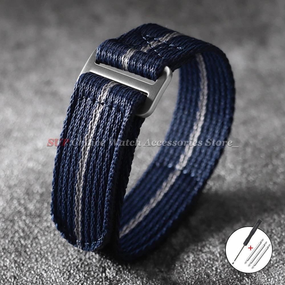 Bracelet de montre en tissu nylon 20 mm 22 mm, bracelet de sport universel, bracelet en toile pour Rolex, bracelet de remplacement en toile pour Tudor