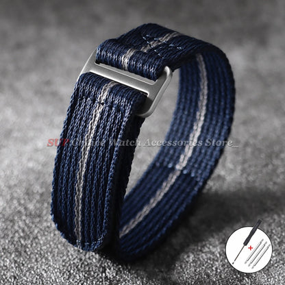 Bracelet de montre en tissu nylon 20 mm 22 mm, bracelet de sport universel, bracelet en toile pour Rolex, bracelet de remplacement en toile pour Tudor