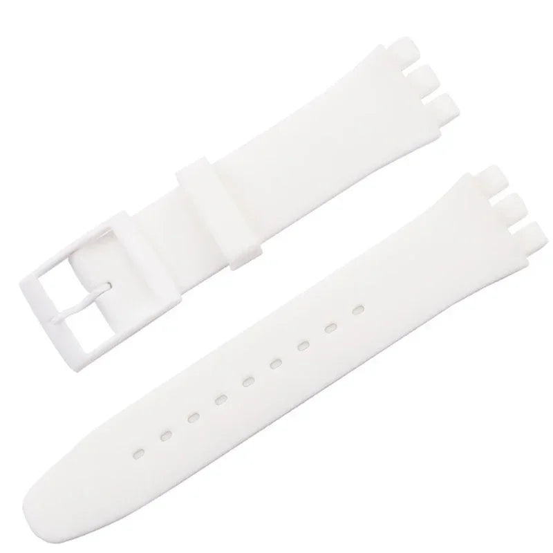 Cinturino per orologio in silicone impermeabile per Swatch, in gomma morbida, da uomo e da donna, cinturino di ricambio da 16/17/19/20 mm, accessori