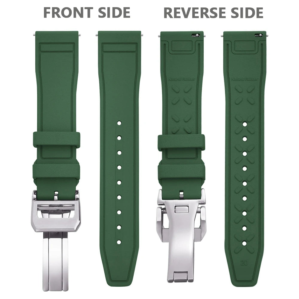 Bracelet en caoutchouc FKM 20mm 21mm 22mm pour montre IWC PILOT Portugal PORTOFINO, bracelet de plongée à libération rapide, montre connectée pour Huawei
