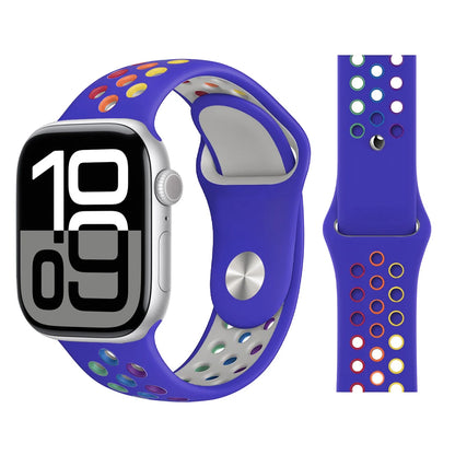 Bracelet en Silicone pour bracelets de montre Apple 46mm 44mm 45mm 40mm 41mm 42mm, Bracelet de Sport Correa iWatch série 11 10 9 SE 8 7 6 5