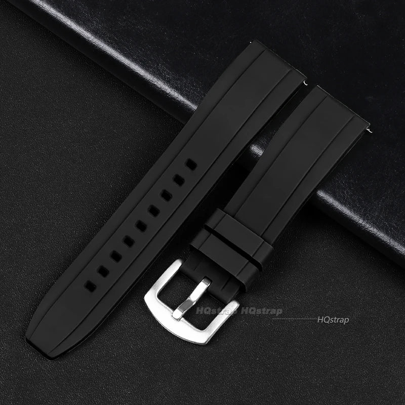 Cinturino per orologio in silicone di alta qualità, cinturino in gomma a sgancio rapido 20mm 22mm, bracciale di ricambio, accessori per donne e uomini
