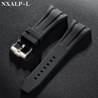 Rubber and silicone watch strap, 26mm 27mm 28mm 30mm, for AP Royal Oak Offshore 15400 26470 15703, accessory for GA2100 strap