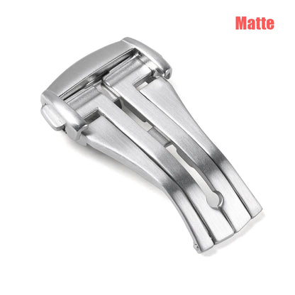 Folding watch buckle for Omega 16mm 18mm 20mm stainless steel deployment clasps for Seamaster matte polished watch strap button