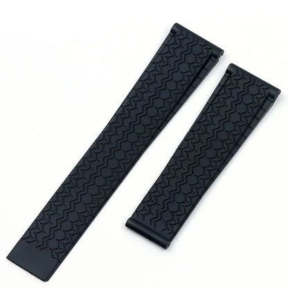 Pour TAG HEUER Super Carlisla souple Silicone pneu modèle sport bracelet de montre en caoutchouc boucle pliante noir bracelet de montre étanche 22mm