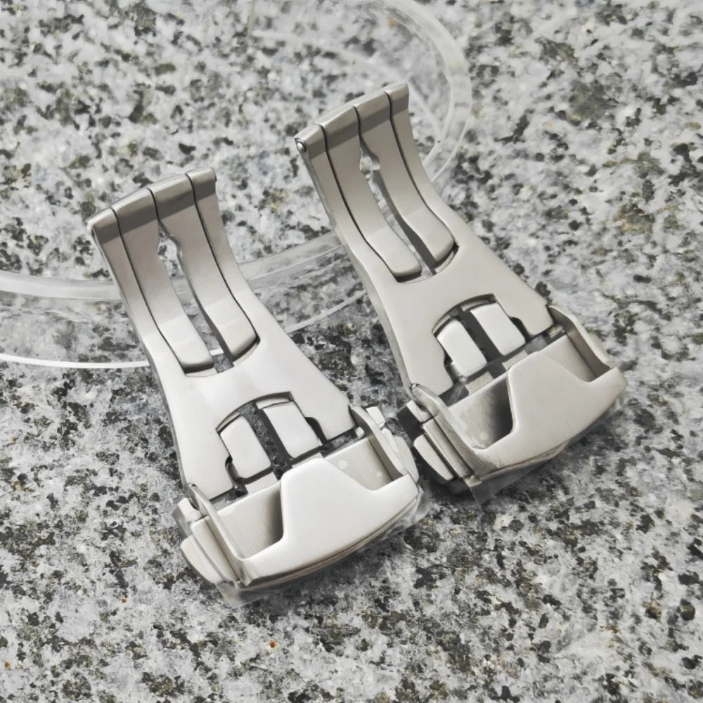 Cinturino Web da 20 mm adatto alla cassa Omega Seamaster NH35, in acciaio inossidabile 904L, fibbia ad ardiglione, argento