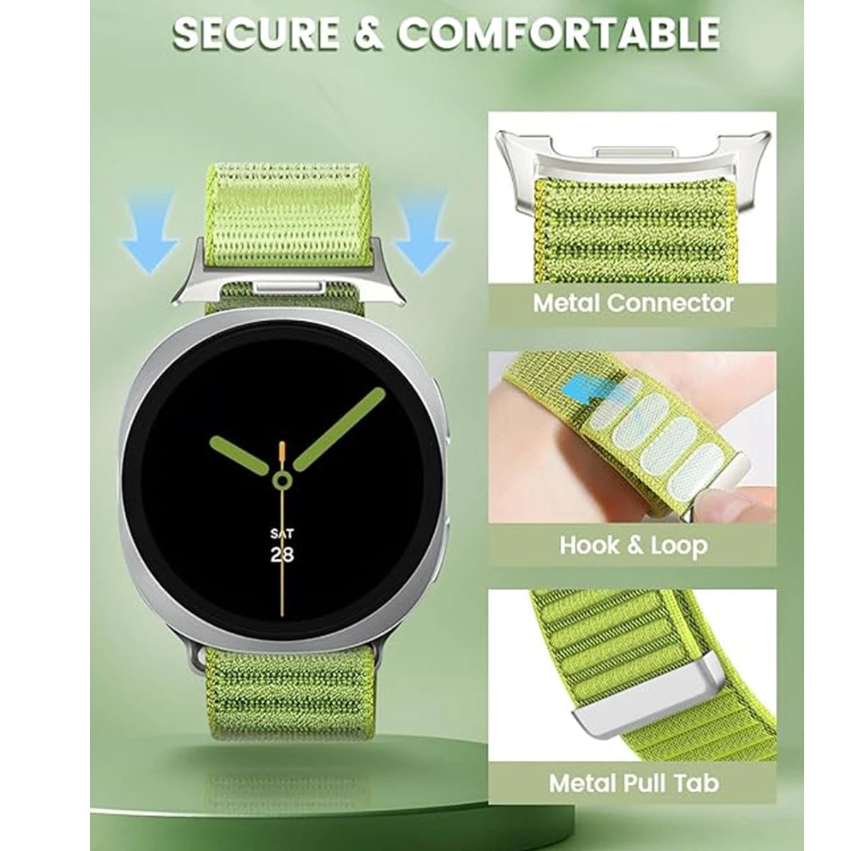 Bracelet de montre tressé élastique en Nylon, pour Samsung Galaxy Watch8 Band 40mm 44mm/Galaxy Watch 8Classic 46mm/Ultra 2025