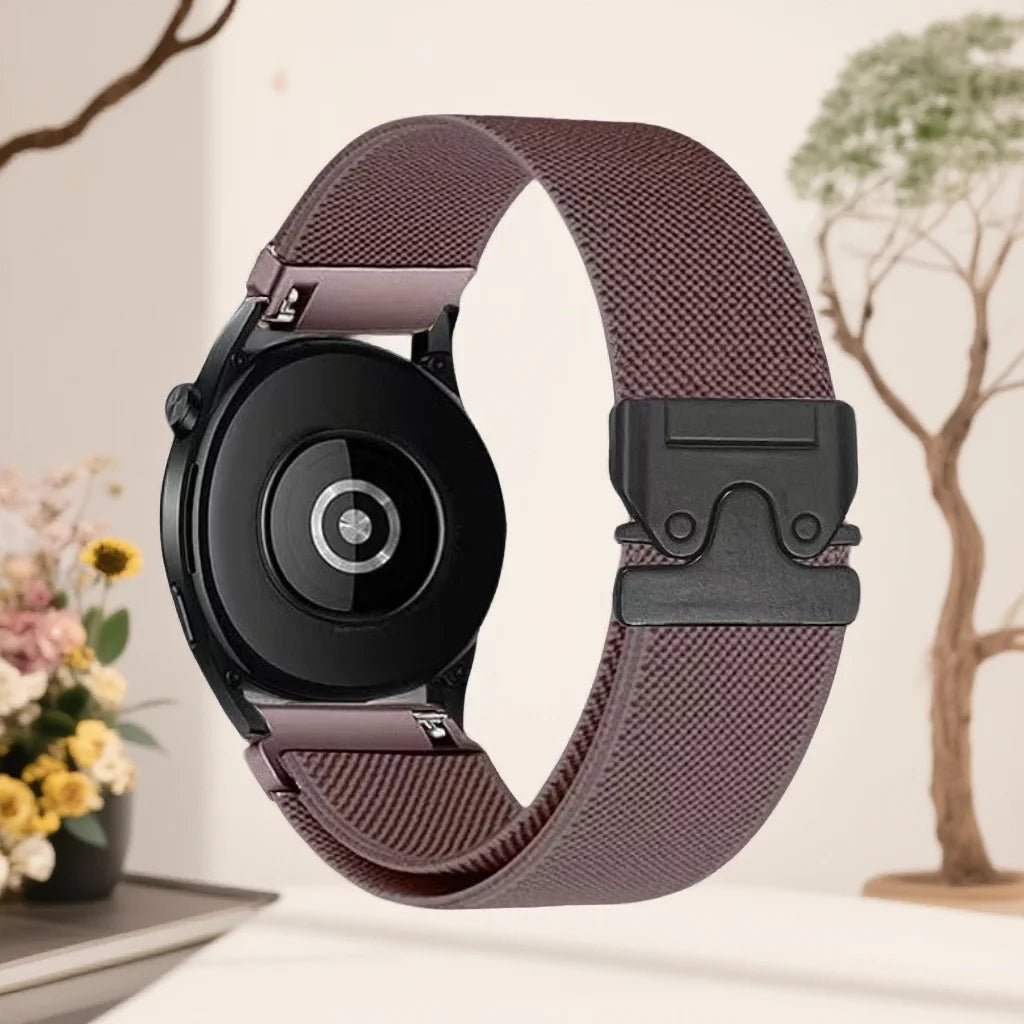 Cinturino con fibbia a paracadute 18mm 20mm 22mm, per Garmin Vivoactive 5, Erunner245, cinturino elastico per orologi Samsung/Huawei