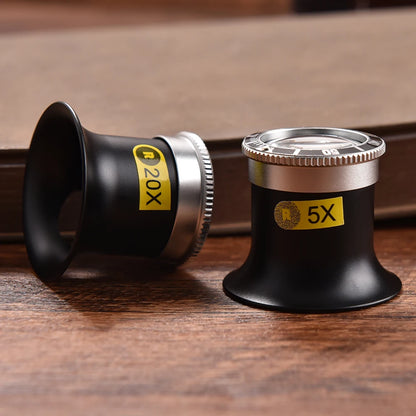 Lente d'ingrandimento per la riparazione di orologi 5X 10X 20X Strumento portatile Lente d'ingrandimento monoculare Strumento per gioiellieri Lente d'ingrandimento Strumenti