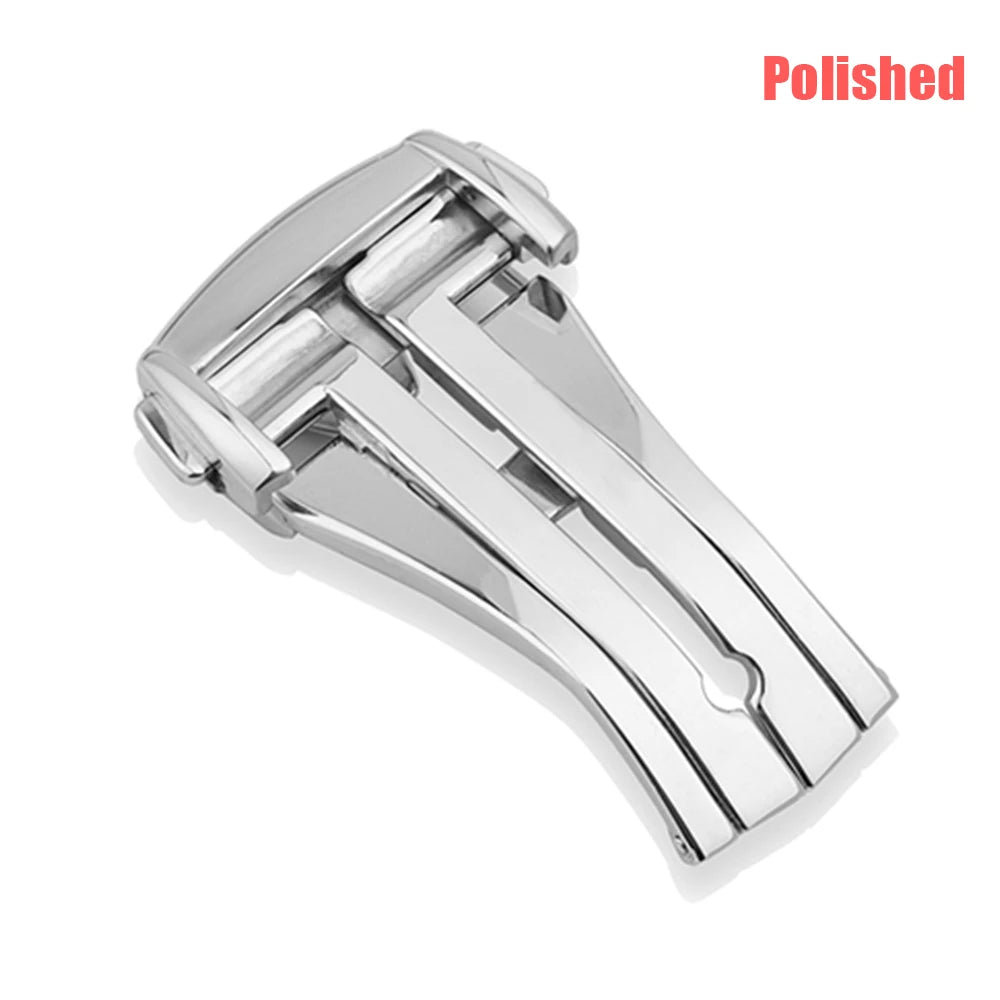 Folding watch buckle for Omega 16mm 18mm 20mm stainless steel deployment clasps for Seamaster matte polished watch strap button