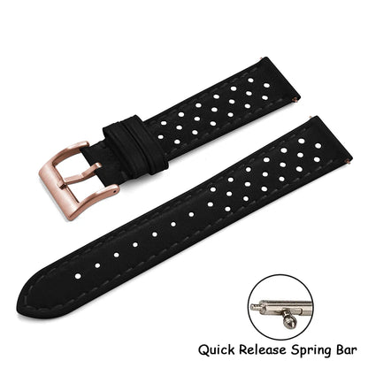 Cinturino per orologio in pelle traspirante per Omega per cinturino per orologio Seiko 18mm 20mm 22mm cinturino in pelle a sgancio rapido di ricambio