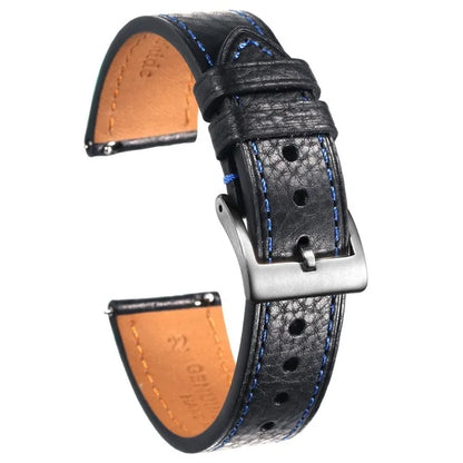HEMSUT Italia, cinturino per orologio da uomo in vera pelle bovina, vintage, avvolgente, morbido, fatto a mano, in pelle, a sgancio rapido, 22mm, 18mm, 20mm