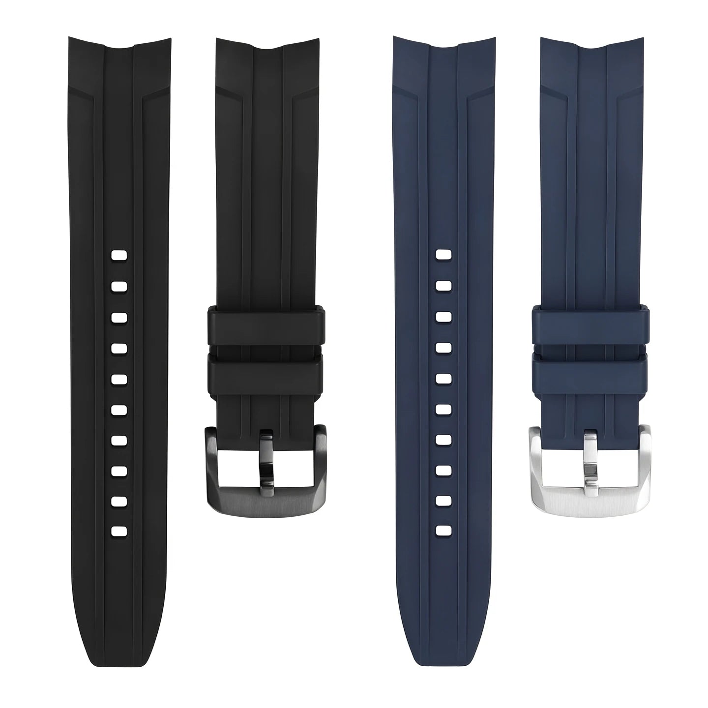 Cinturino in gomma fluorurata FKM a sgancio rapido, 21 mm, per Longines Conquest L3.781/L3.782/L3.742.2 Hydroconquest, cinturino per orologio in gomma fluorurata da uomo