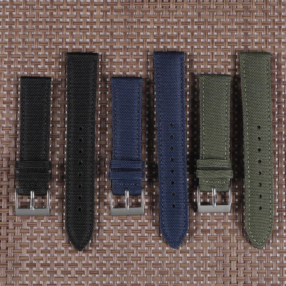 Waterproof voile fabric watch strap, quick-release watch strap, 18mm 19mm 20mm 21mm 22mm 24mm nylon watch strap for Blancpain and Omega