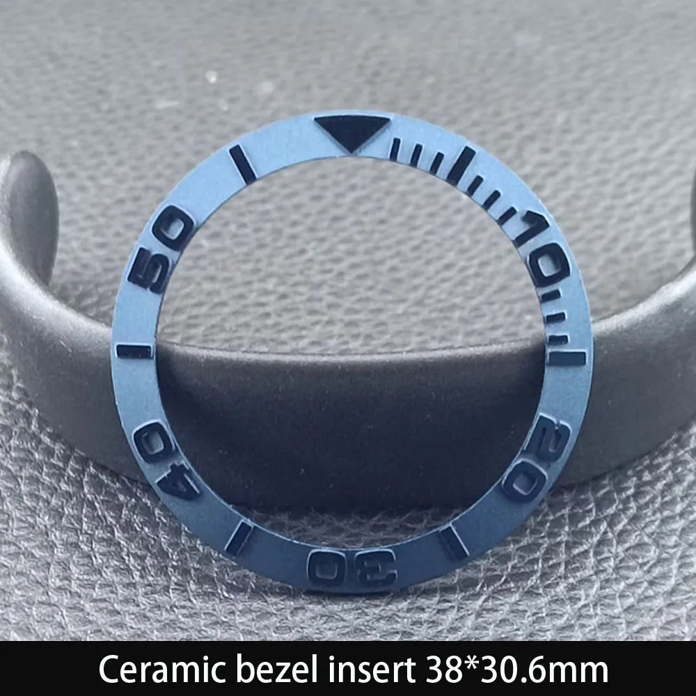 38mm x 30.6mm Sloped Ceramic Bezel GMT and Diving Watch Insert for 40mm Men's Watch Replacement Watch Bezel Inserts