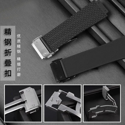 Cinturini per orologi HUBLOT BIG BANG, silicone, 25*19mm, impermeabili, per orologi da uomo, cinturino a catena per orologi, accessori per orologi, cinturino in gomma