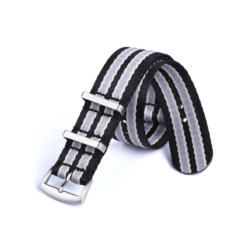 Bracelet de montre en Nylon de ceinture de sécurité de haute qualité 20mm 22mm Type universel troupes de sport Parachute pilote bracelets de montre en Nylon militaire