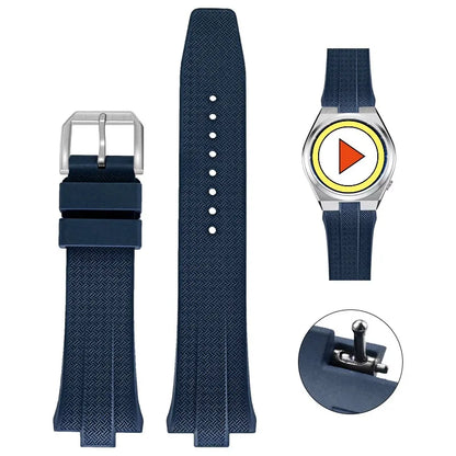 Advanced FKM Fluoro Rubber Watch Strap, 9mm, for Citizen TSUYOSA Collection NJ0150 NJ0151ME, Silicone Watch Bands for Men and Women