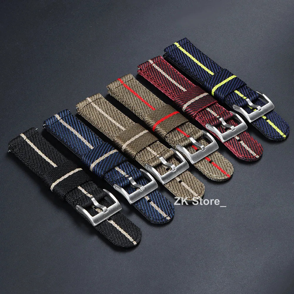 Cinturino per orologio in tela di nylon per SeATM, cinturino in tessuto intrecciato, cinturino di ricambio, sport militare, Citizen, 20mm, 22mm
