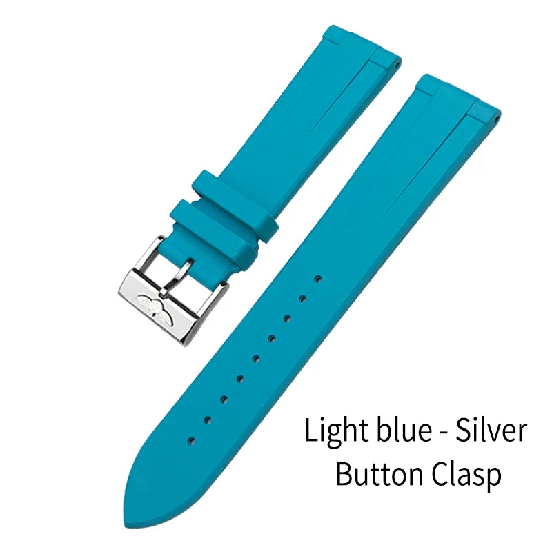 Bracelet de montre en caoutchouc fluoré FKM à dégagement rapide, 21mm 22mm, pour Breitling Navitimer Avenger Superocean, bracelet de montre souple coloré