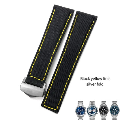 Bracelet de montre en toile de nylon de haute qualité, bracelet de montre, bracelet en cuir noir, adapté pour Tag Heuer, Aquaracer, Carrera, outils gratuits, 20mm, 22mm