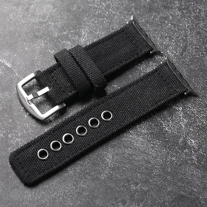Cinturino doppio strato per Apple Watch Ultra 49MM 45MM 44MM, cinturino spesso verde nero stile robusto da uomo