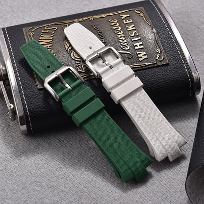 Bracelet de montre FKM à extrémité convexe 9mm pour Citizen NJ0150 NJ0151 ME, série de couleurs, bracelets de montre en caoutchouc fluoré à dégagement rapide