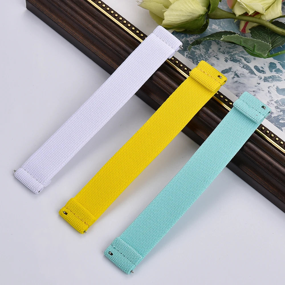High Quality Parachute Elastic Nylon Watch Straps Quick Release 18/19/20/21/22mm Watch Bands Smartwatch Fabric Unisex Straps