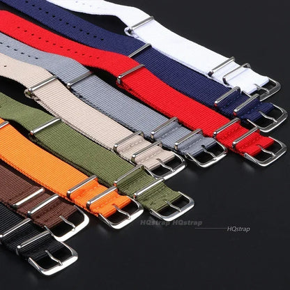 16mm 18mm 20mm 22mm bracelet de sport militaire en Nylon tissu en Nylon accessoires de ceinture bandes de boucle de ceinture bracelet de montre noir pour Omega pour Seiko