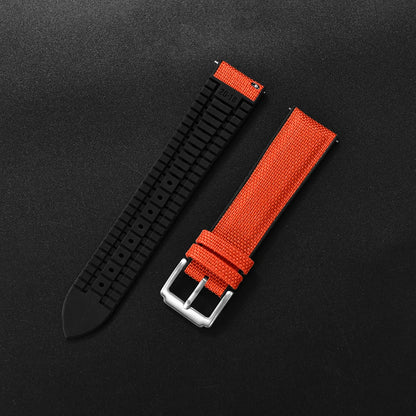 Bracelet en caoutchouc pour tissu voile, nouveau Design, bracelets de montre étanches à dégagement rapide, 18mm 19mm 20mm 21mm 22mm, bracelet en toile et Nylon