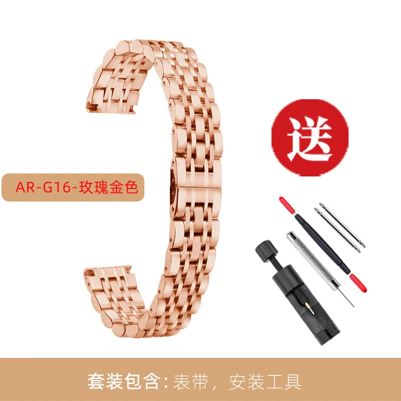 6mm 8mm 10mm 12mm 14mm 16mm Ladies Stainless Steel Buckle Mesh Watch Band Ultra-Thin Steel Bracelet Small Size Chain Width