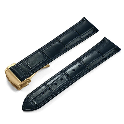 高品质真皮表带，19mm 20mm 21mm 22mm，适用于欧米茄007海马300系列，商务表扣配件