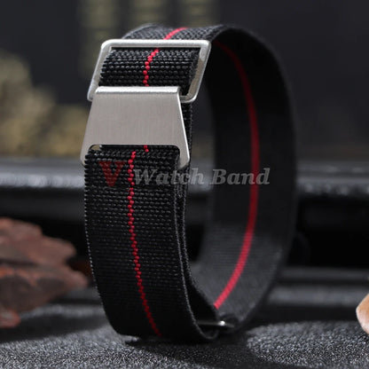 Bracelet de montre tressé en Nylon, 18/20/22mm, élastique, troupes françaises, sac de Parachute, Bracelet de Sport universel pour hommes et femmes